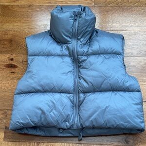 Cozy Cropped Boxy Warm Puffer Vest
